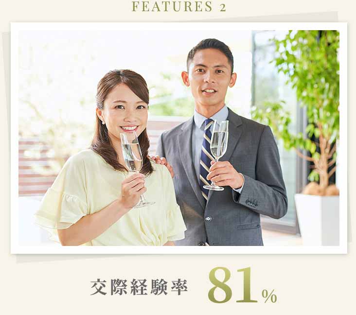 FEATURES2 交際経験率81%